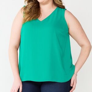 NINE WEST 🌿 2 FOR 1 DEAL - VNeck tank tops (dusty pink & olive green)